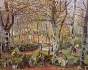 卡米耶 毕沙罗 : Landscape with Rocks, Montfoucault